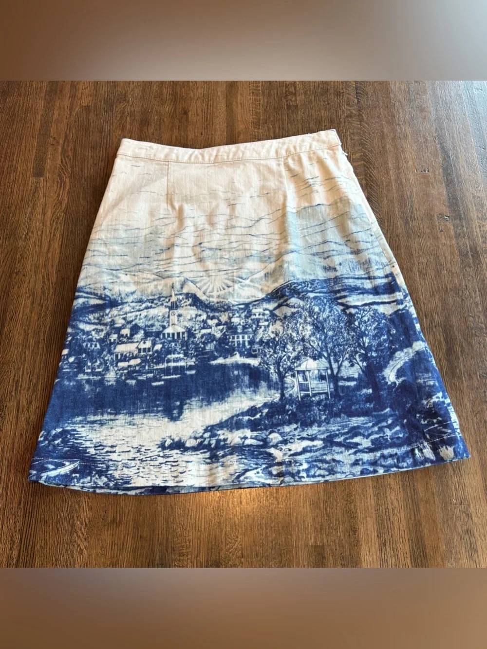 Anthropology Postcard Landscape Cotton Skirt - Size 12